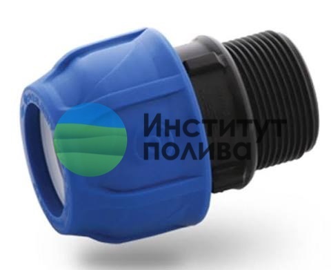 Муфта 90 х 3" ВР компрессионная, 4/16 шт./упак., синяя, PN16 ("POELSAN", пр-во Турция)