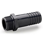Штуцер ПВХ прямой 1/4"НР х (12 ерш), 100шт/упак.  (пр-во "Plimat", Португалия)