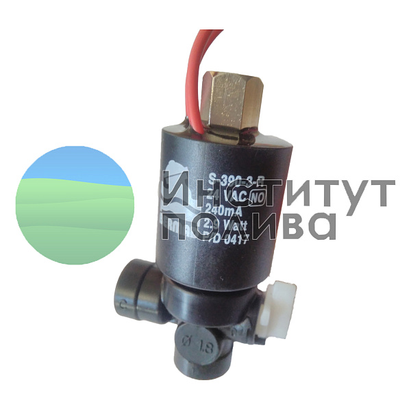 Соленоид S-390-3W-24VAC-R-NO Red/Red, 240mA, 2,9Watt, с базой (пр-во "BERMAD", Израиль)