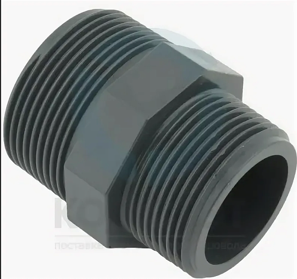 Ниппель ПВХ 1/2" х 1/2", PVC-U PN16 (пр-во "COMER", Италия)